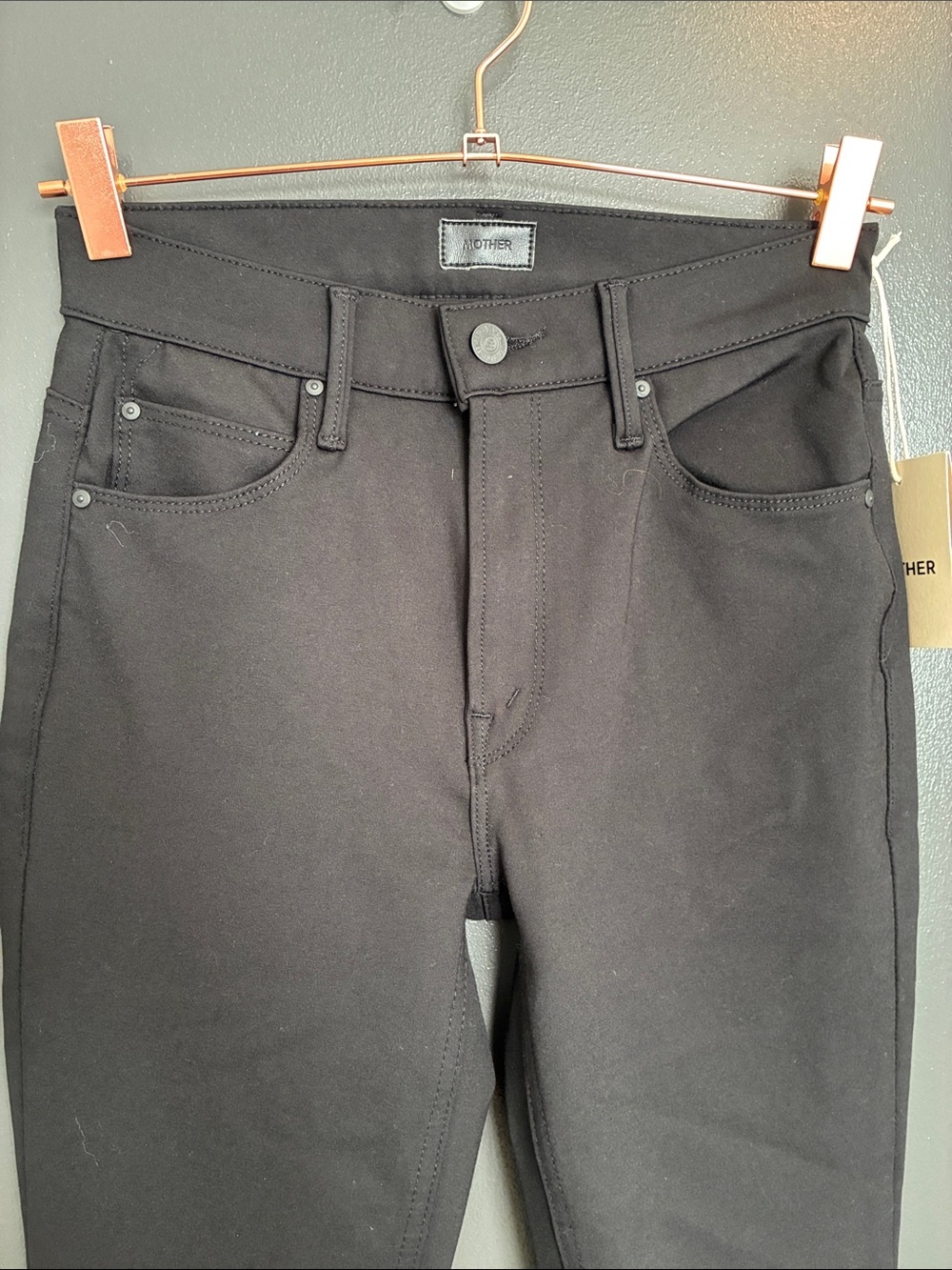 NWT MOTHER Black High-Waisted Runaway Pants Sz 25 - Picture 7 of 12